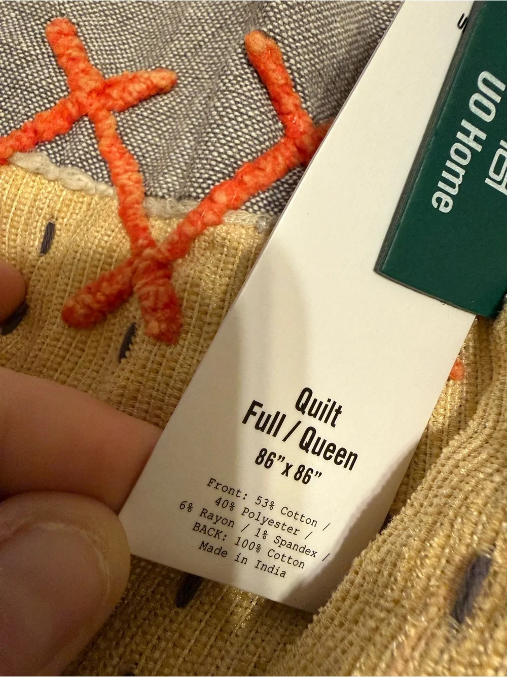 NWT Urban Renewal Camryn Embroidered Quilt